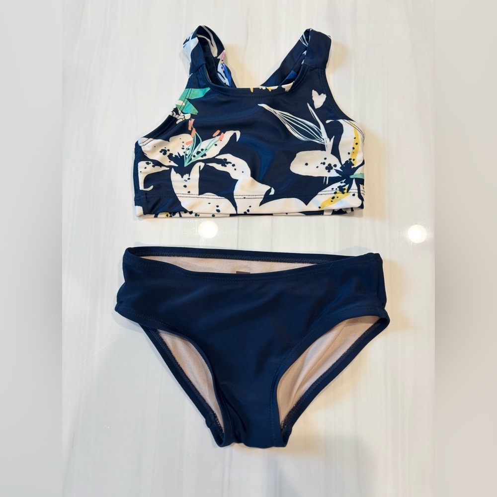 Tea Collection UPF 50 swim set - Navy Floral. Good used condition.
